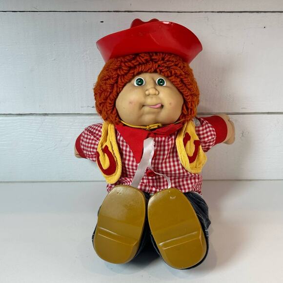Cabbage Patch Doll Cowgirl With Hat Original 1978,1982 Authentic Clothing VTG - Picture 1 of 4
